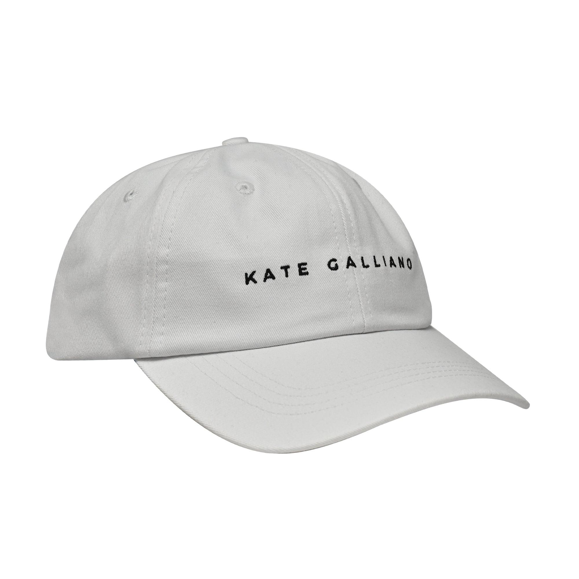 KG Logo Baseball Cap - White - Kate Galliano